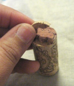 Remove excess cork from your design.