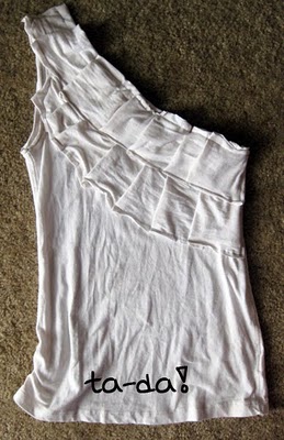 One Shoulder Tank From Long Sleeved T-Shirt